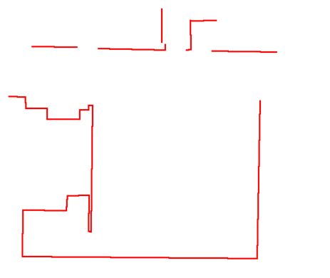 生成された地図の壁を抜き出した図