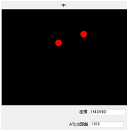 SUVのカメラで認識されたATの赤外線LED