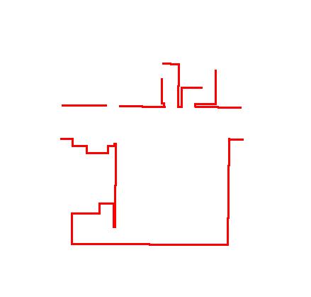 生成された地図の壁を抜き出した図