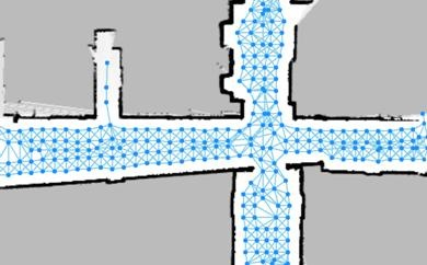 環境地図の占有格子地図とグラフ構造データ